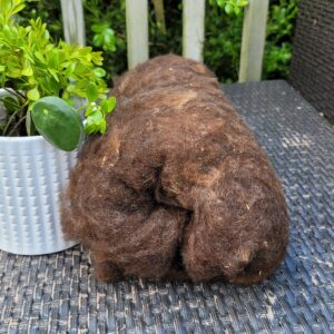 75 grams of Black Wool Batting