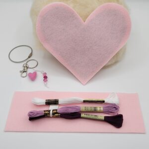 Heart Bag Charm Kit - Colour Barely Pink