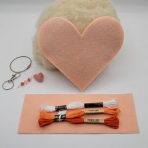 Heart Bag Charm Kit - Colour Peach