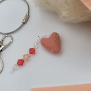 Heart Bag Charm Kit - Colour Peach