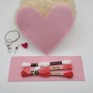 Heart Bag Charm Kit - Colour Carnation Pink
