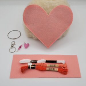 Heart Bag Charm Kit - Colour French Peach