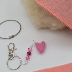 Heart Bag Charm Kit - Colour French Peach