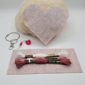Heart Bag Charm Kit - Colour Strawberries & Cream