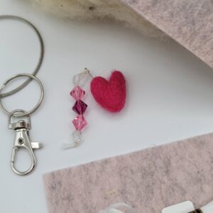 Heart Bag Charm Kit - Colour Strawberries & Cream