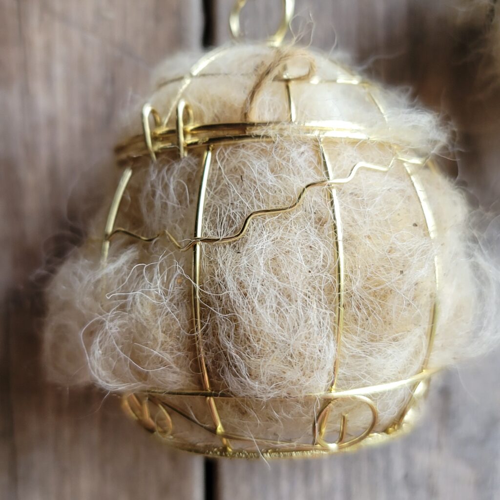Wool Nesting Vessel - Gold Cage