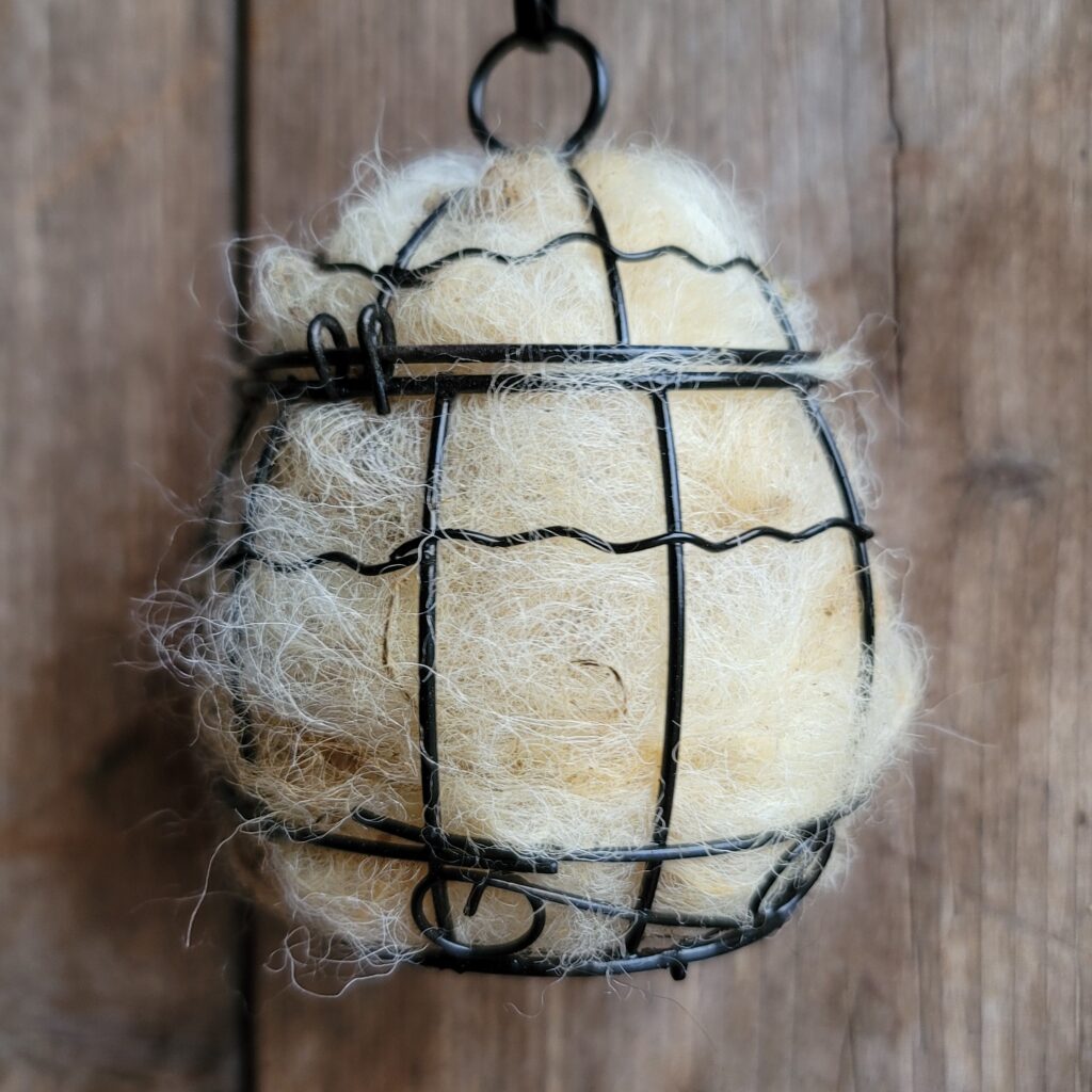 Wool Nesting Vessel - Black Cage